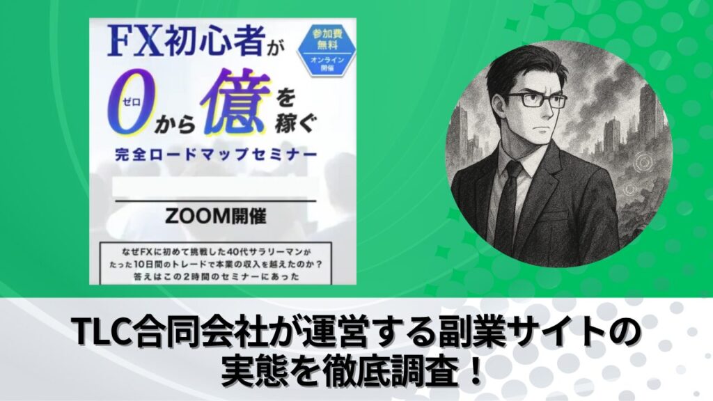 TLC合同会社｜榊原隆史が運営する副業サイトの衝撃の実態とは？稼げない？副業詐欺？徹底的に調査しました。