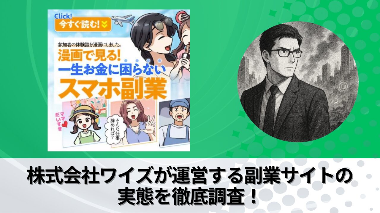 株式会社ワイズ｜阿部護が運営する“一生お金に困らないスマホ副業”の衝撃の実態とは？稼げない？副業詐欺？徹底的に調査しました。